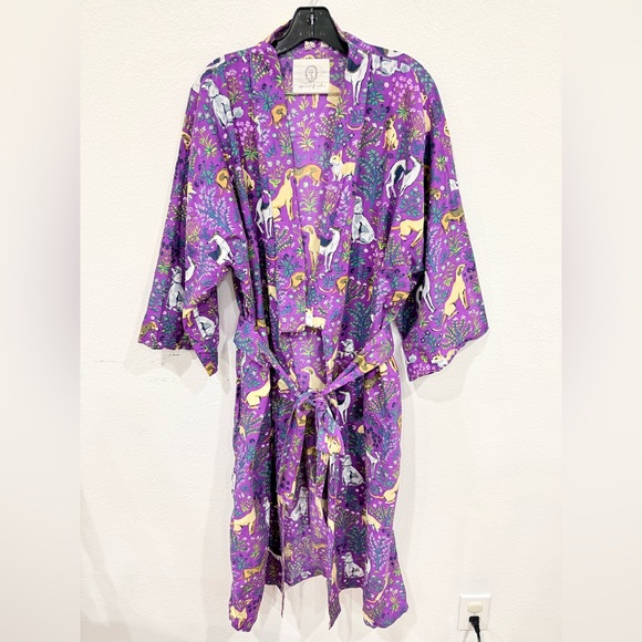 Print Fresh Must Love Dogs Purple Robe Women’s Size Large/X-Large - Picture 1 of 4